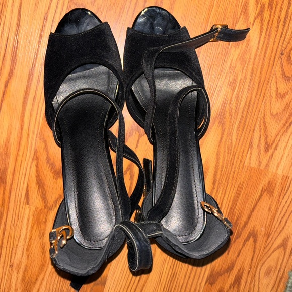 Women's Gold High Heel Platform Fashion Elegant Trendy Versatile Sandal Size 9 - Picture 4 of 4